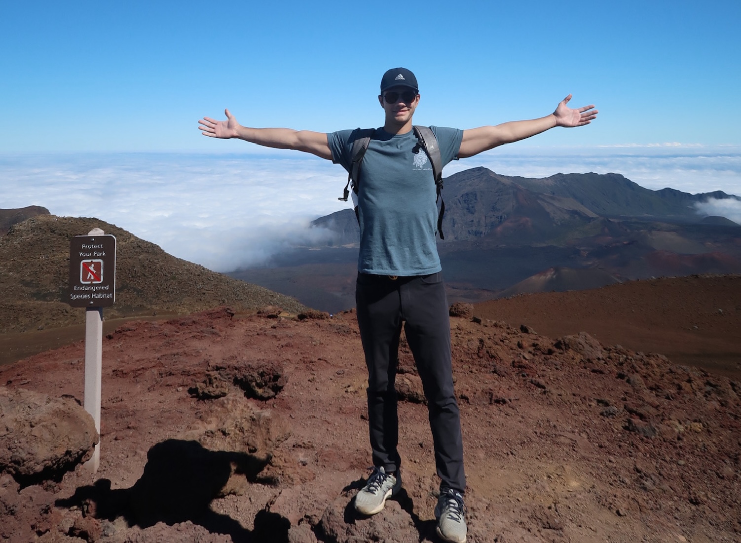 A picture of me on a volcano